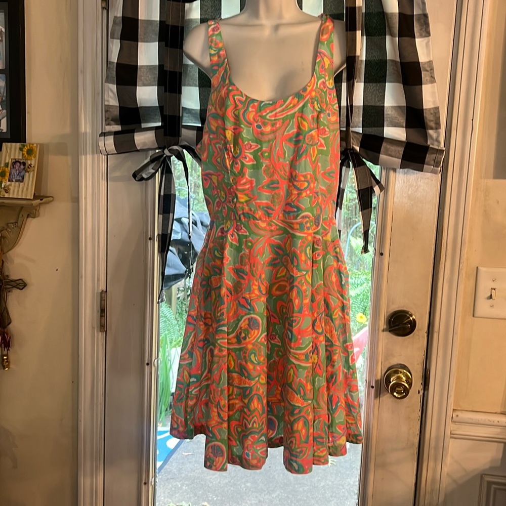 Lilly Pulitzer Multicolor Paisley Floral Sleeveless Dress – Size 8